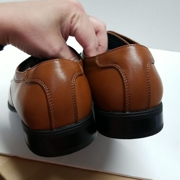 {Alfani} Cognac Brown Dress Oxford Shoes in Sizd 9.5 - Picture 9 of 12
